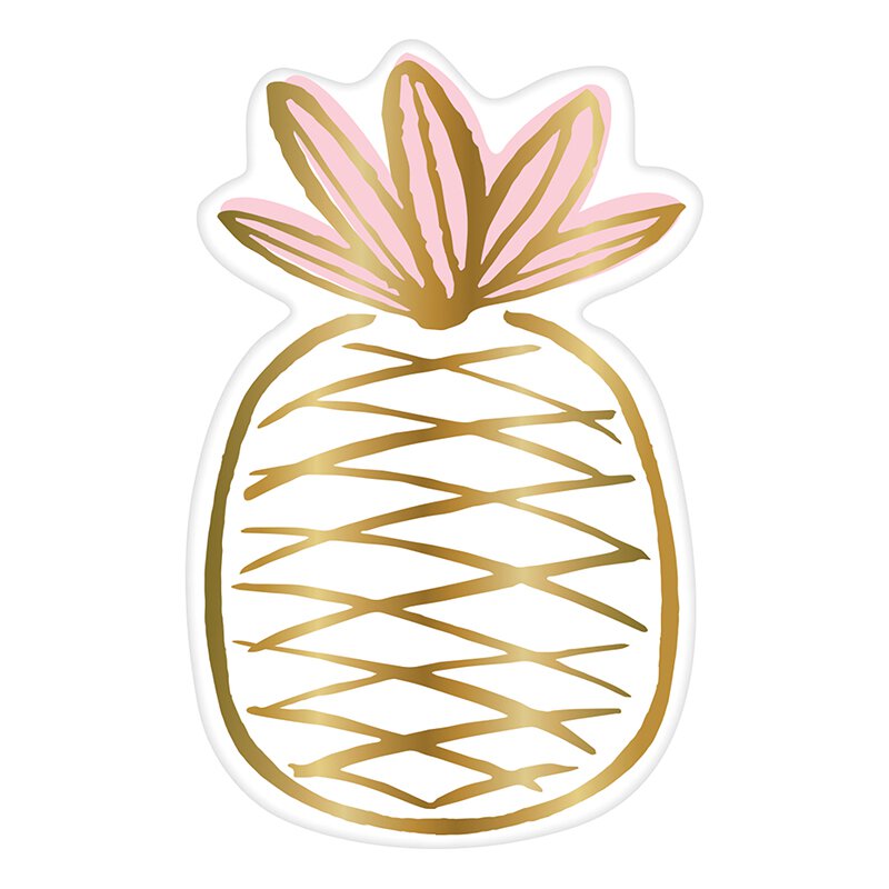Gold & Pink Pineapple plates