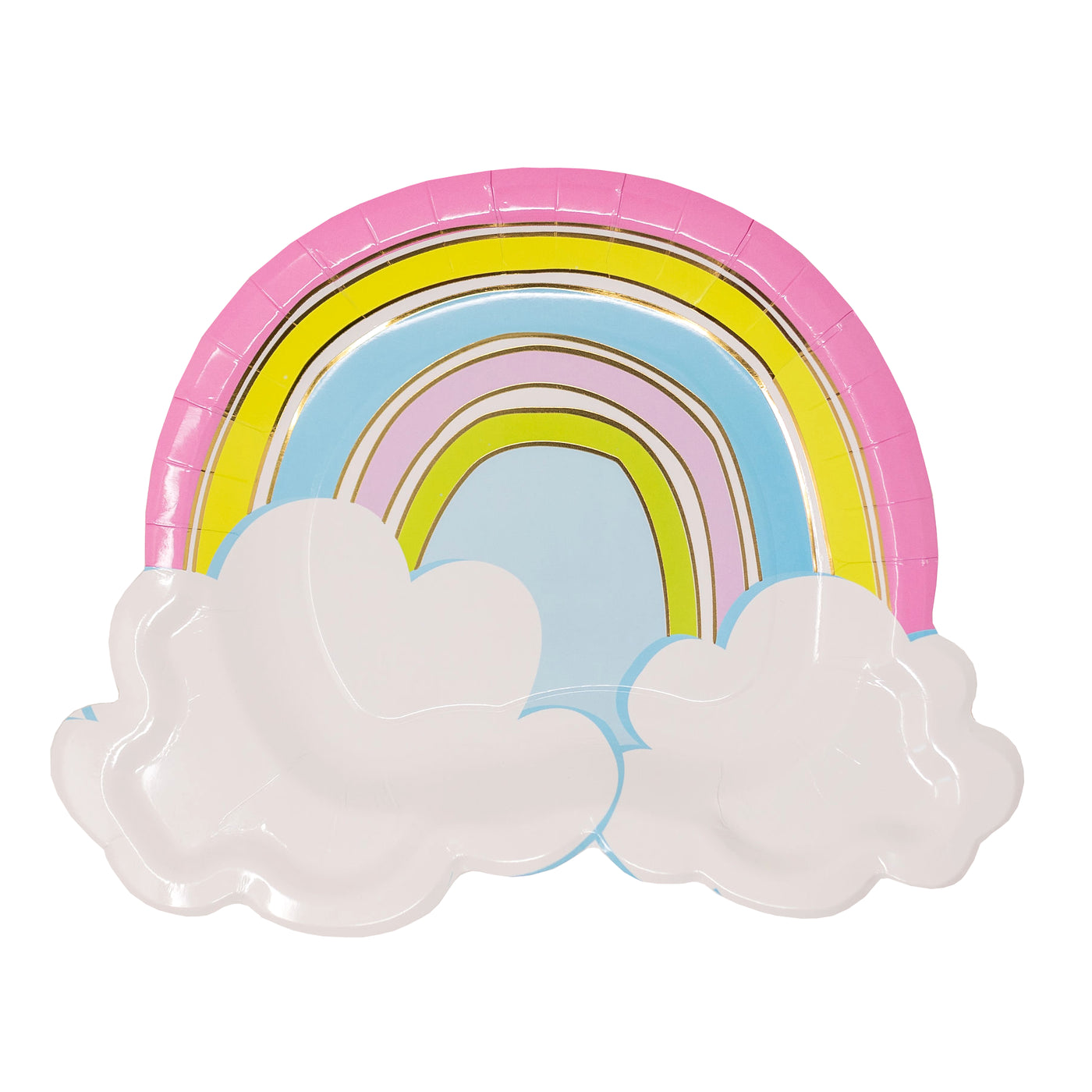 Rainbow and Clouds Dessert Plate