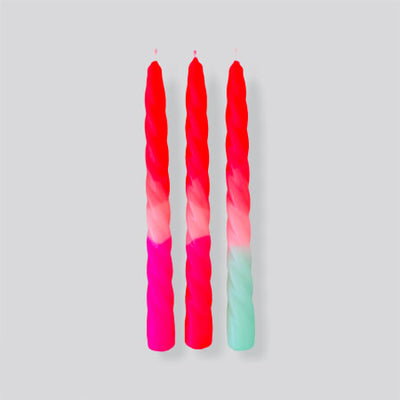 Neon Twisted Candles