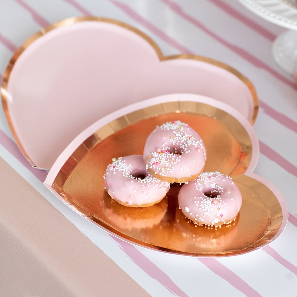 Rose Gold Heart Plates