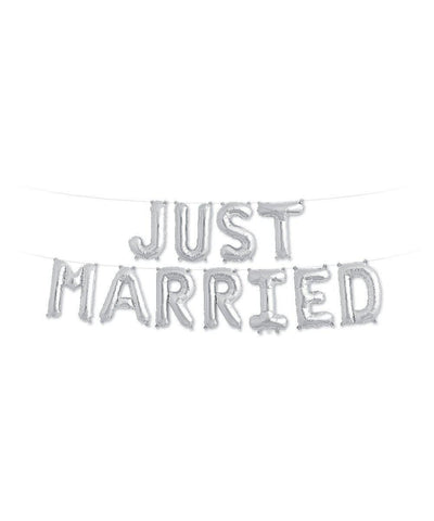 Mylar 16" Just Married Balloon Banner