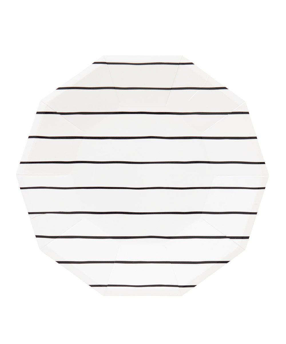 Frenchie Striped Plates (Large)