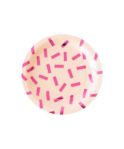 Pretty in Pink Confetti Plates