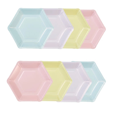 Large Hexagon Pastel Plates