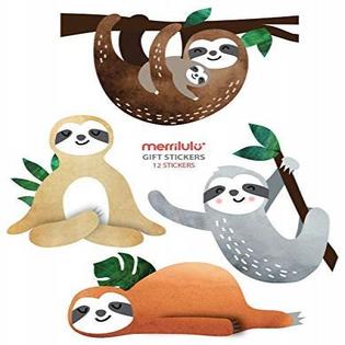 Sloth Gift Bag Stickers
