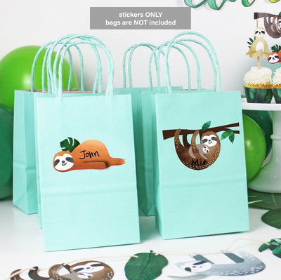Sloth Gift Bag Stickers