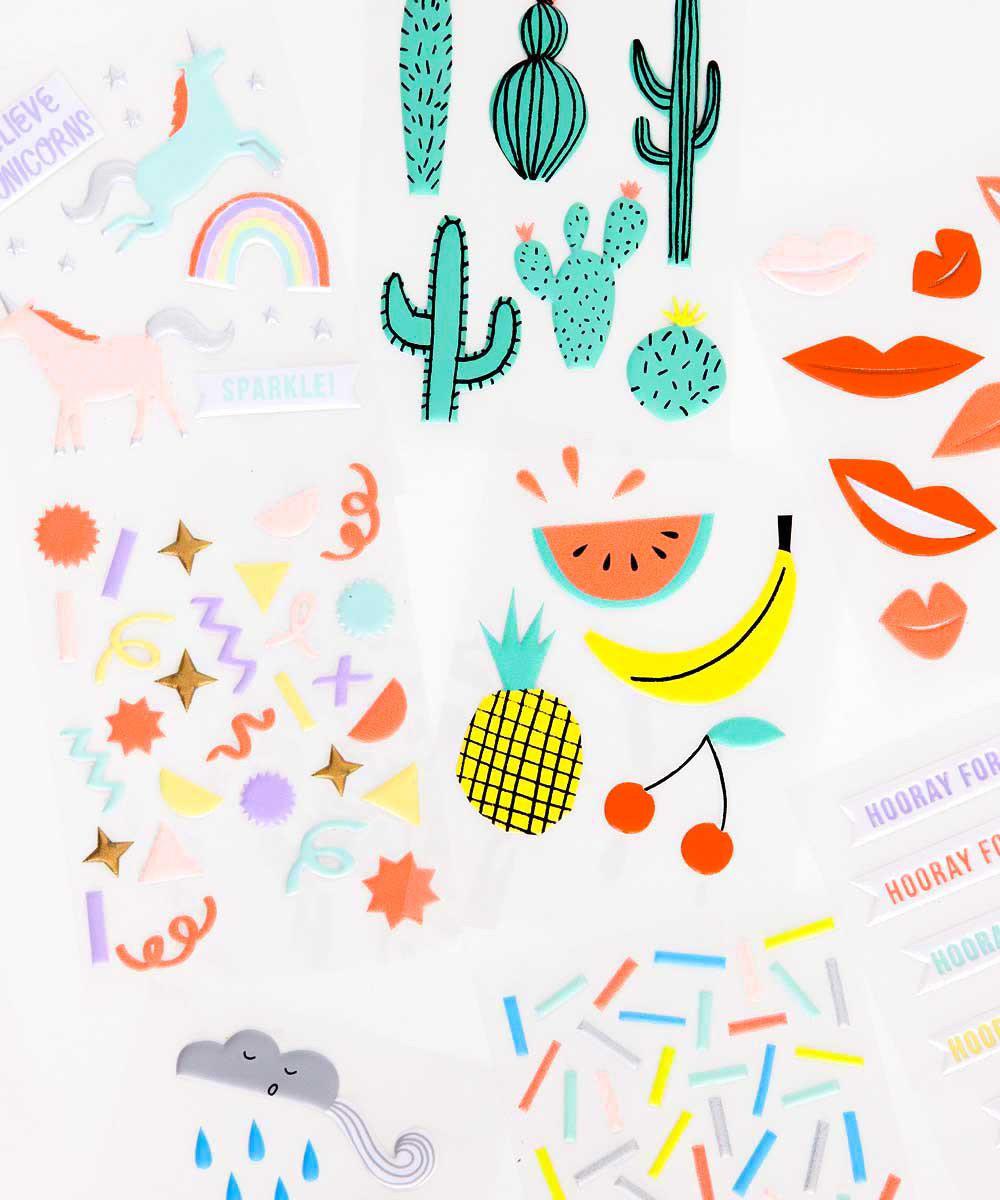 Puffy Cactus Stickers